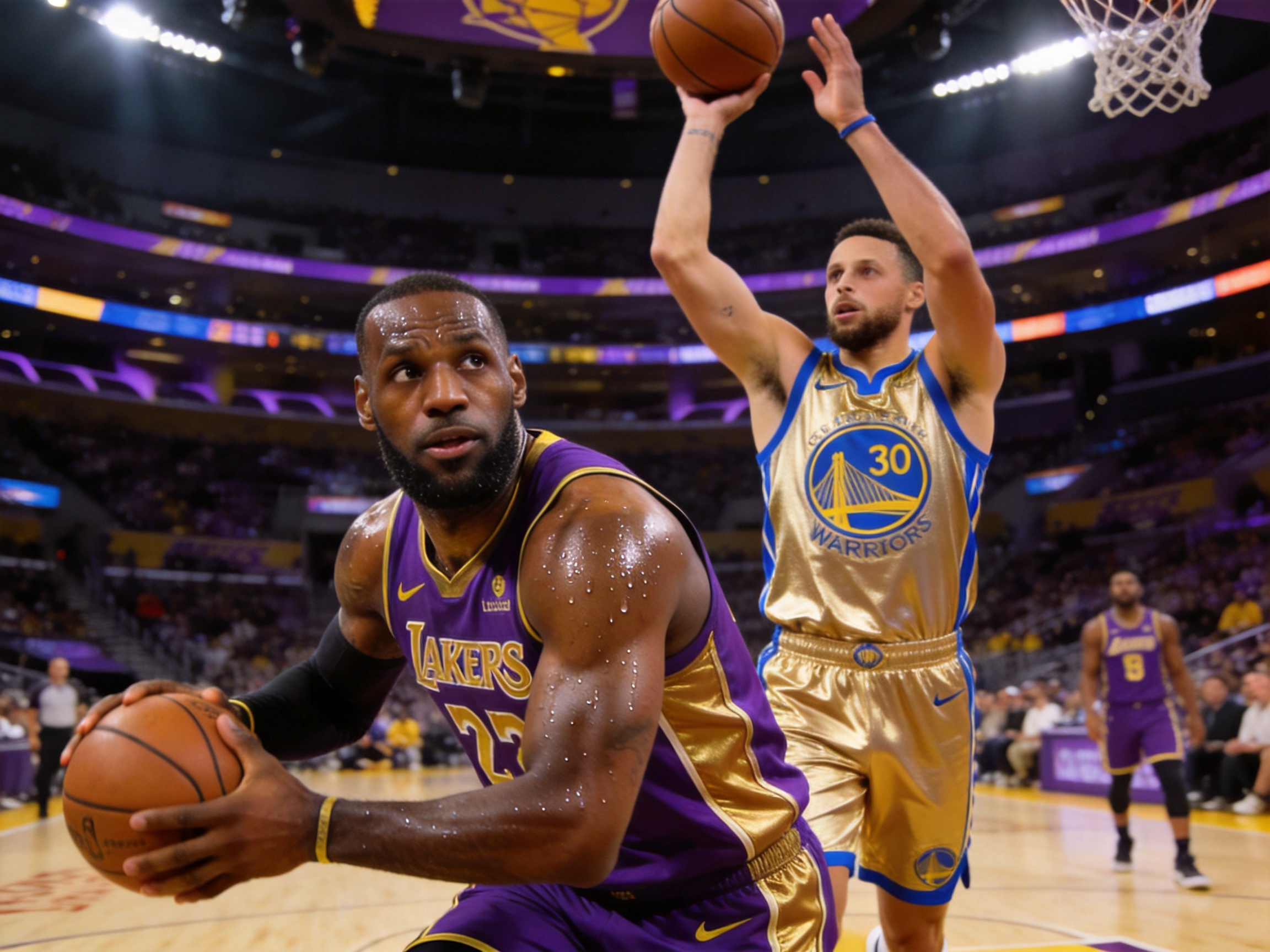 NBA季后赛配图 湖人vs勇士